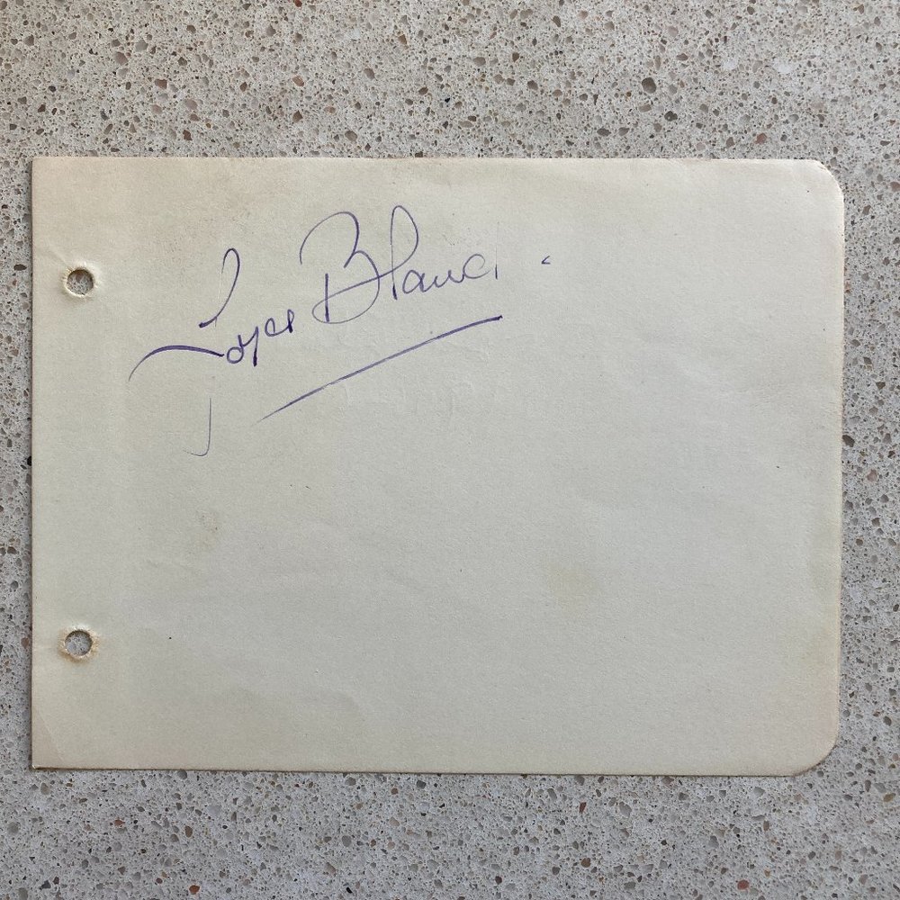 Joyce Bland Signed Removed Autograph Page / Welsh film actress Film The Citadel